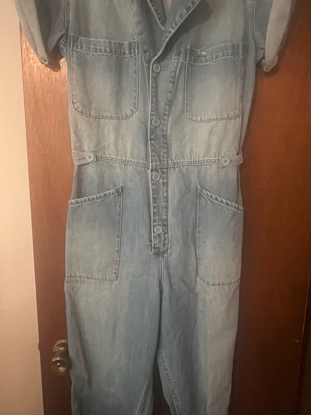 pistola Light Blue Denim Relaxed Men's Jean Jumpsuit